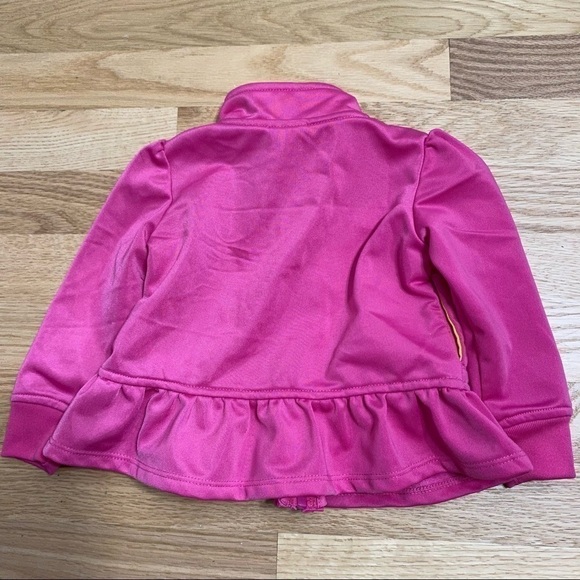 Puma Fill Zip Track Jacket 12 Months Pink Ruffle Hem - Picture 5 of 5